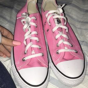 Pink converse shoes size 7.5